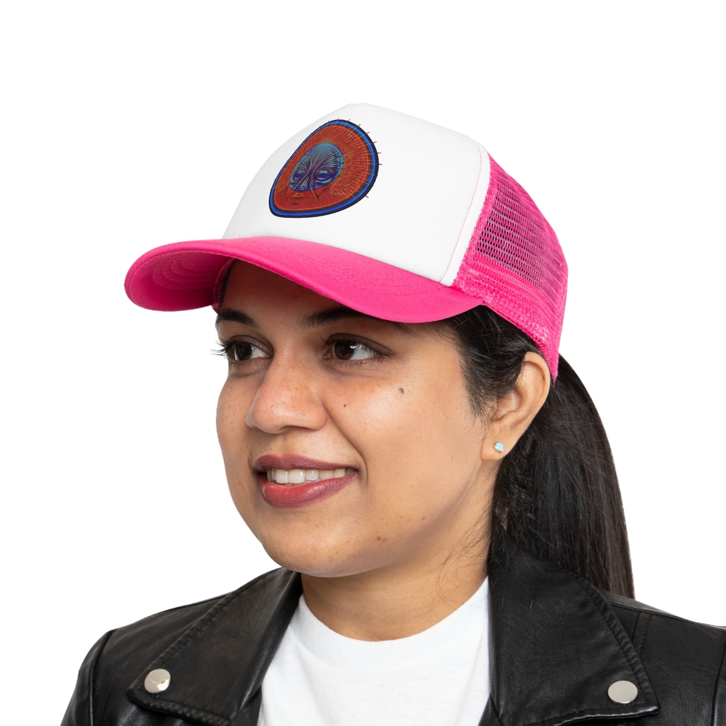 Lumpy Trucker Hat - "Conjurers of Awesome" - variant 2 - red donut