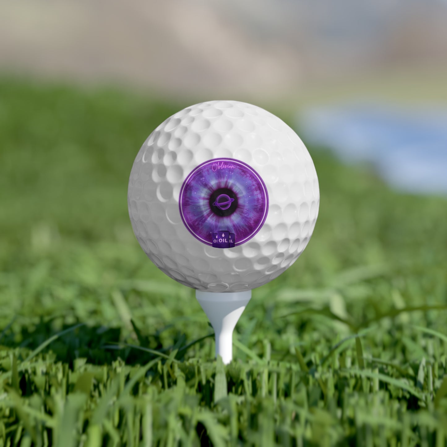 Lumpy Donut Golf Balls - 6-pack - "Whacked this Golf Ball to Oblivion" - purple/light purple idonut