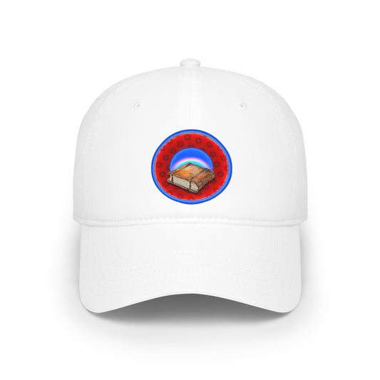 Lumpy Donut Baseball Cap - "Read the F'ing Donut Cap" - paradoxical red/blue wide mouth donut w/