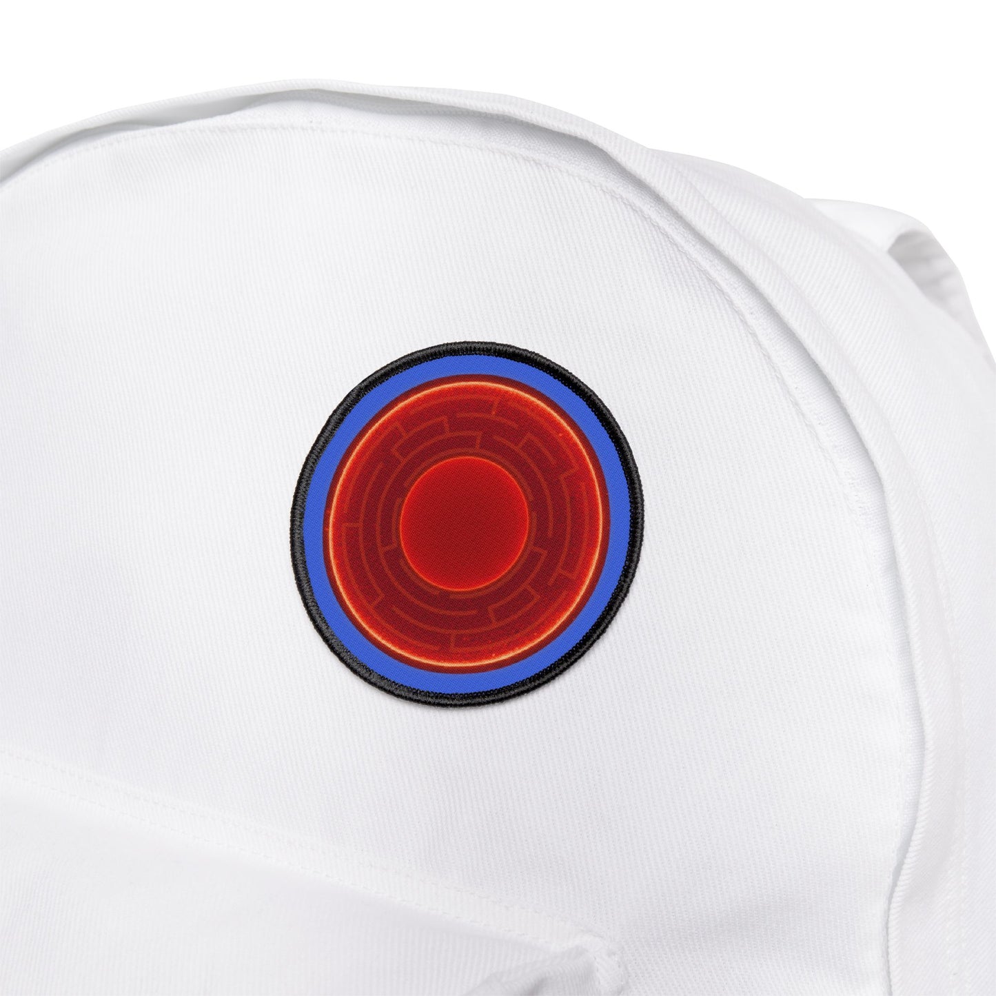 Iron-On Donut Patch - "The Amazing Donut Patch" - vivid red donut - variant 2