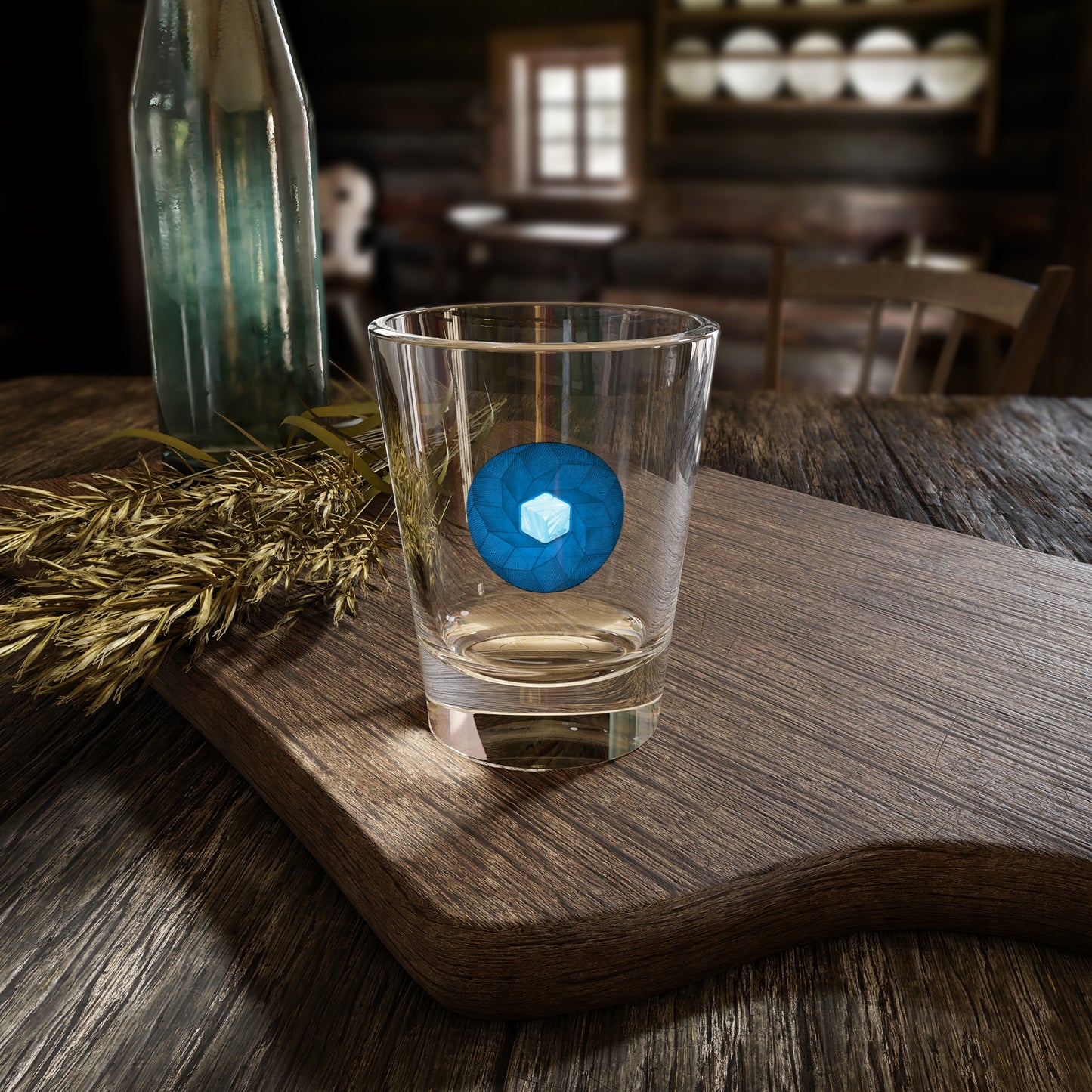 Bad Fishy Too - "It's Ice Cube's Shot Glass" - Shot Glass, 1.5oz - variant 2 - blue cube donut