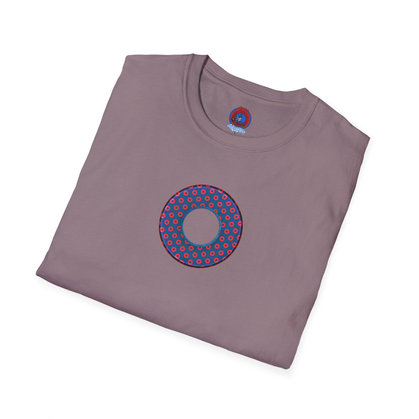 Plain Donuts/Unisex Soft-Style - "Plain Electric Paradoxical Donuts" - dark blue/red donuts