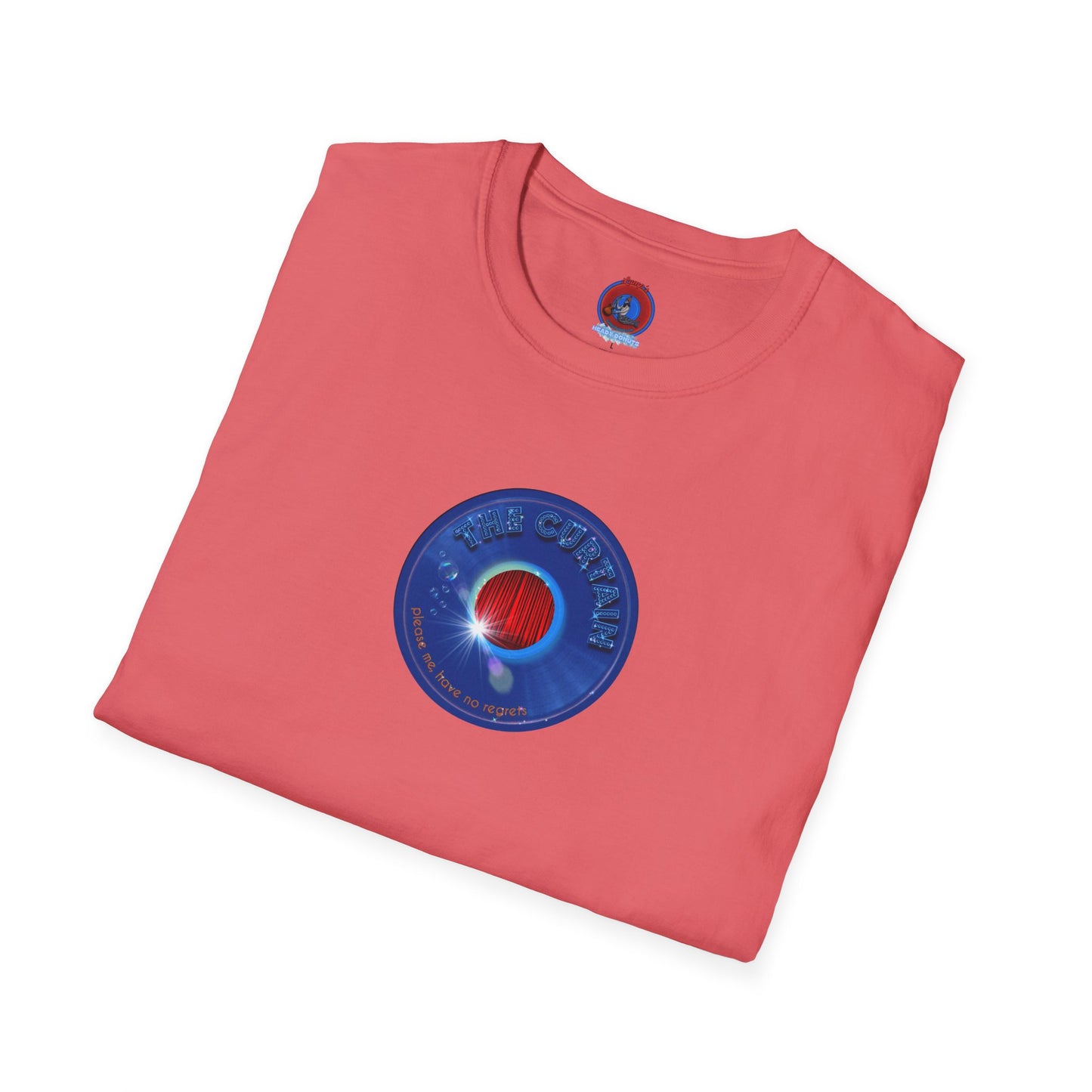 Classic Donut Tee - Unisex Soft-Style - "The Donut Without" - series 1.0 - variant 1 - vivid blue record donut