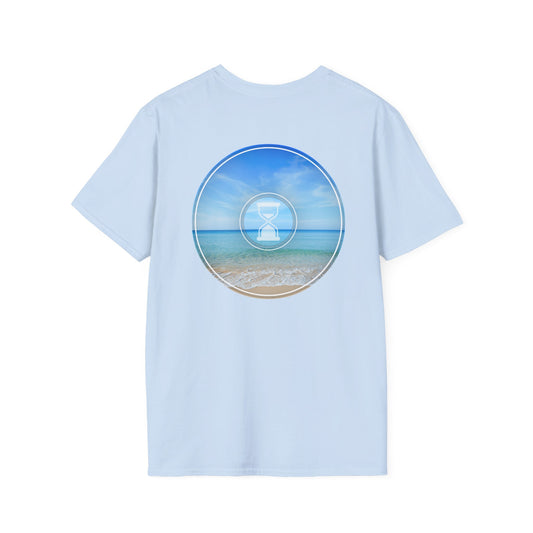Classic Donut Tee - Unisex Soft-Style - "Still Loading Sand" - vivid blue pic donut - variant 1
