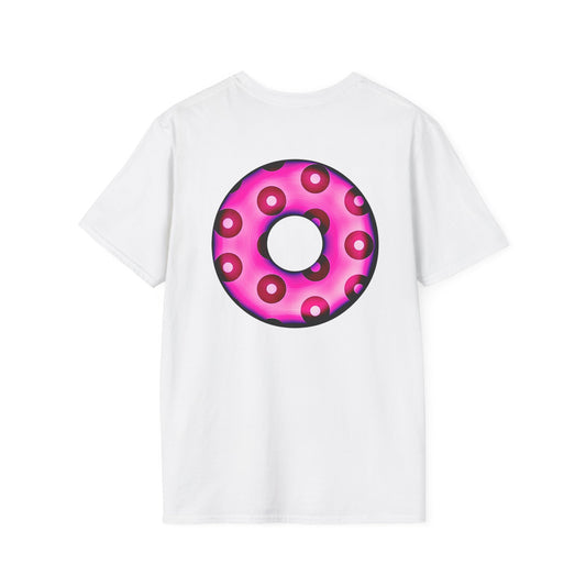 Plain Donuts/Unisex Soft-Style - "Plain Blimpy Paradoxical Donuts" - bright magenta/red donuts