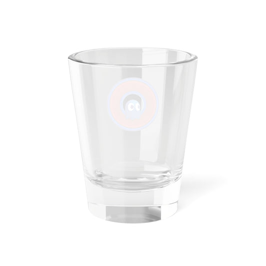 Bad Fishy Too - "Story of this Shot Glass" - Shot Glass, 1.5oz - variant 1 - rustic red/blue donut