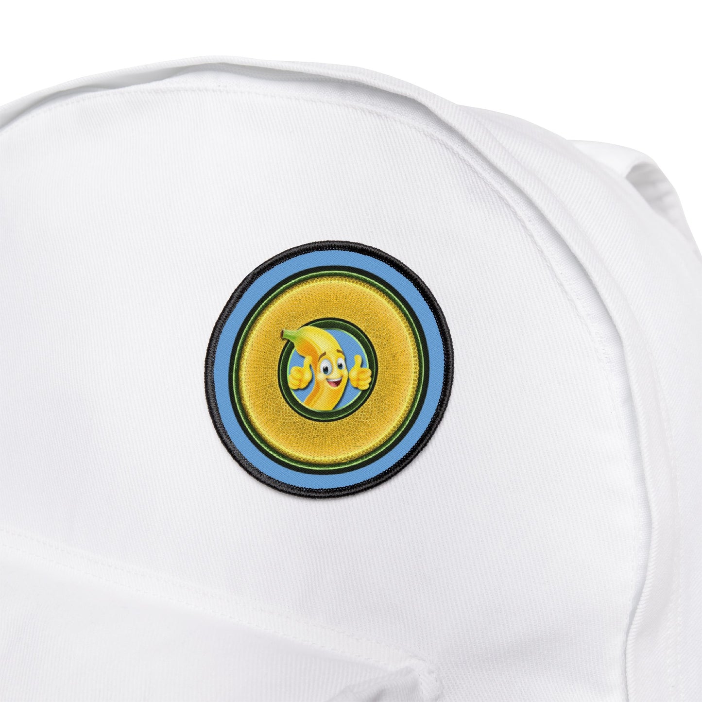 Iron-On Donut Patch - "Dis Sheet, it's Bananas" - variant 2 - golden rustic donut