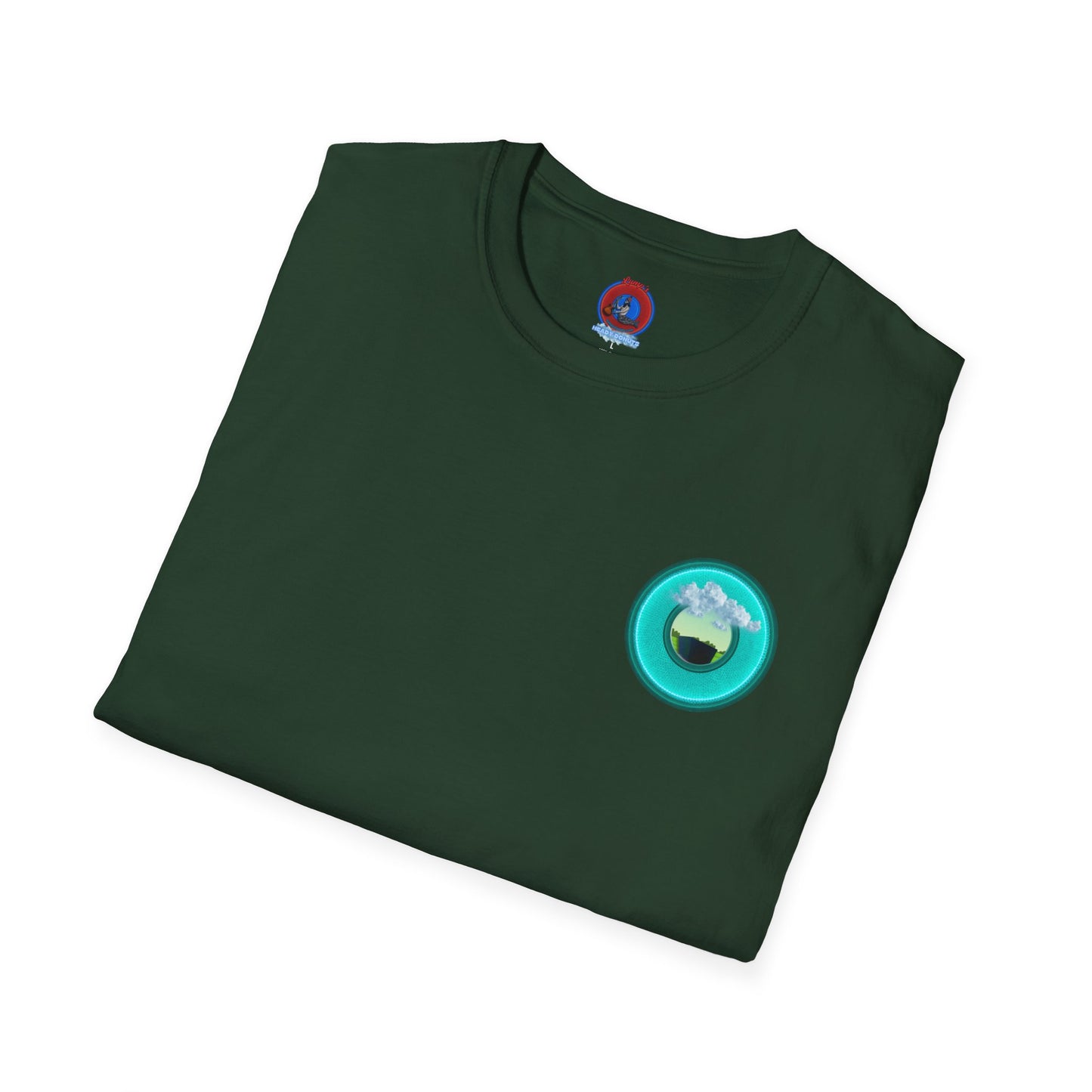 Classic Donut Tee - Unisex Soft-Style - "Got Rhombus?" - series 1.0 - variant 1 - turquoise/teal donut