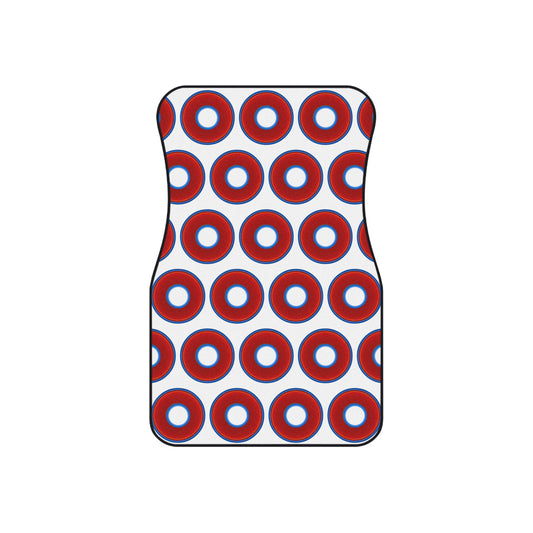 Contacted Car Mats - vivid donut print w/white background