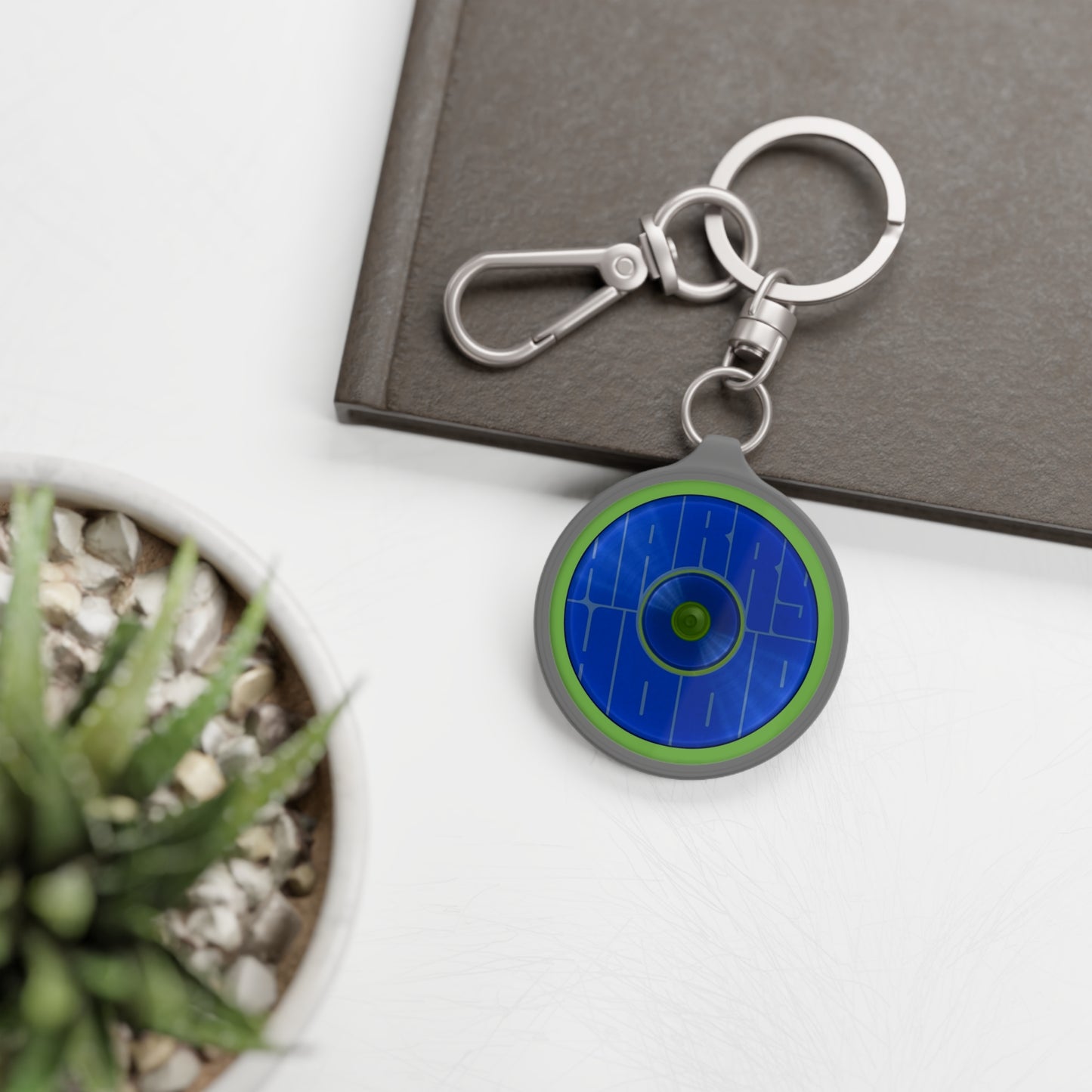 Lumpy Donut Keychain - "Harry Hoodlum Donut" - series 1.0 - variant 3 - blue donut