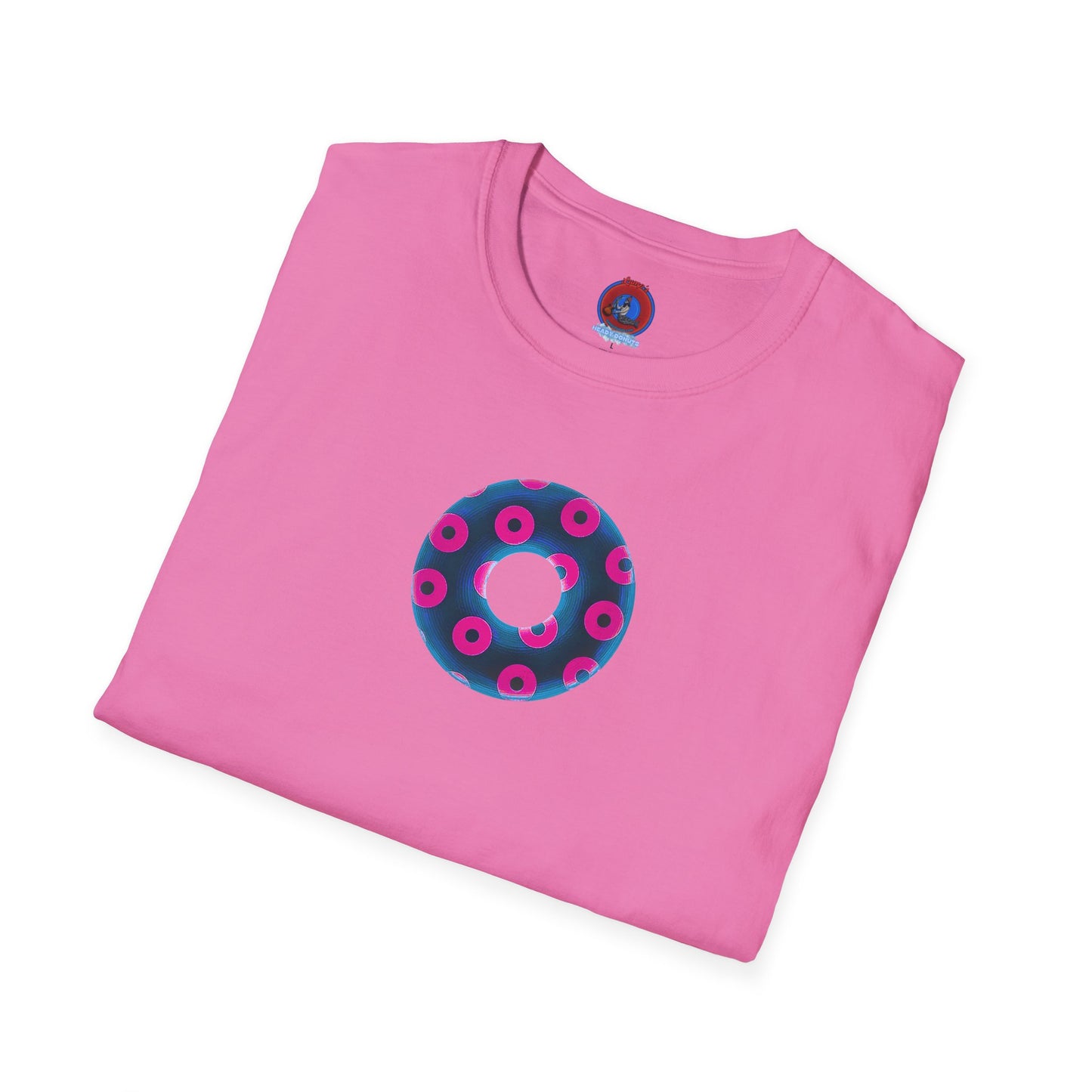 Plain Donuts/Unisex Soft-Style - "Plain Blimpy Paradoxical Donuts" - royal blue/vivid magenta donuts