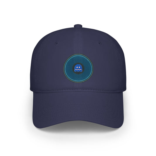 Lumpy Donut Baseball Cap - "Ghosted Donut Cap" - blue/black symmetrical donut w/