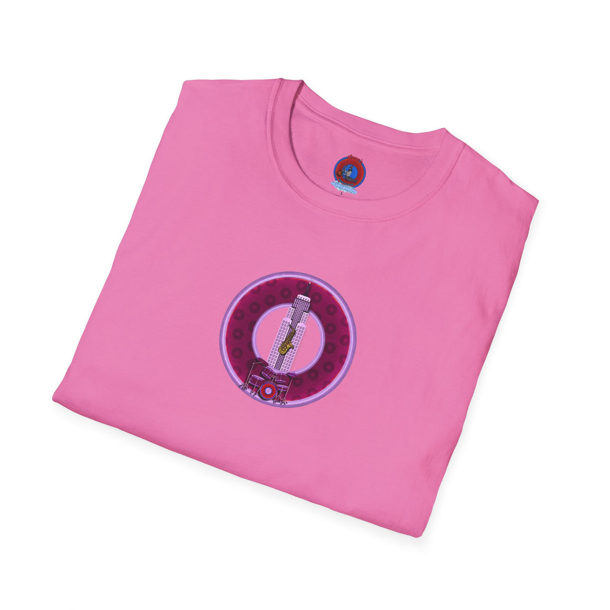 Classic Donut Tee - Unisex Soft-Style - "Simple Prep Donuts" - widemouthed purple/light purple donut