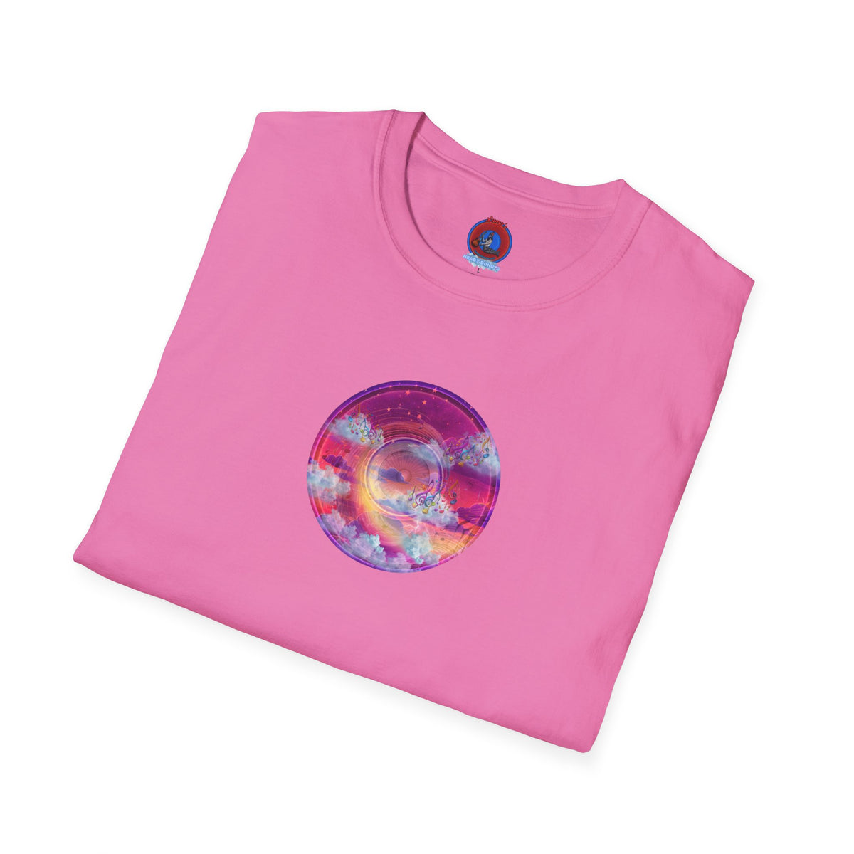 Classic Donut Tee - Unisex Soft-Style - "Pillow Donuts of Cotton" - vivid magenta pic donut