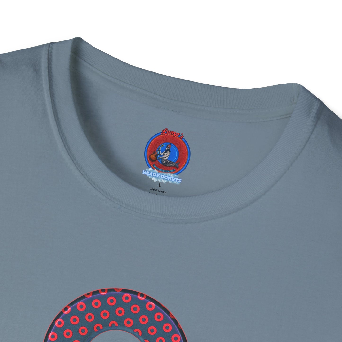Plain Donuts/Unisex Soft-Style - "Plain Electric Paradoxical Donuts" - navy blue/red donuts