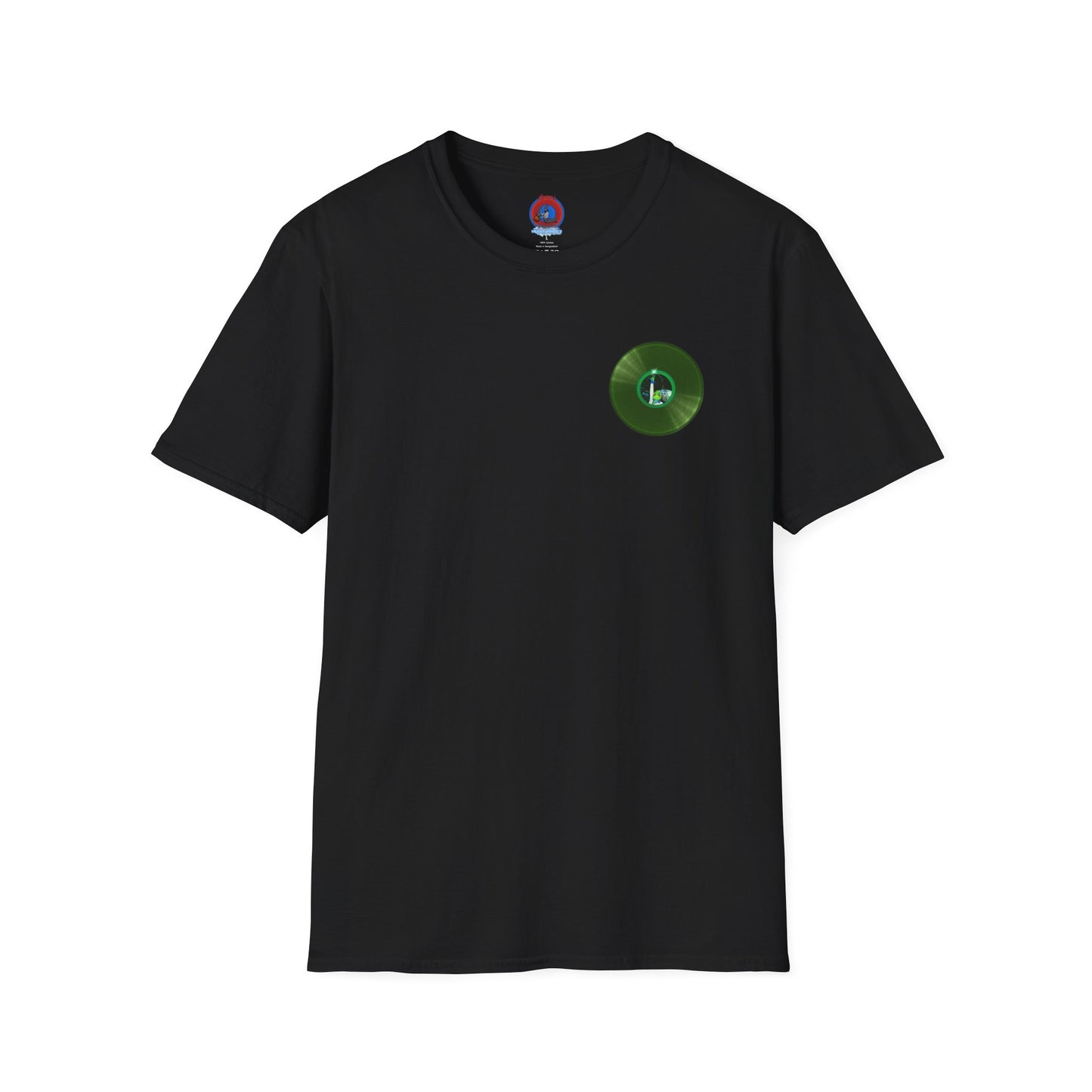 Classic Donut Tee - Unisex Soft-Style - "Rutherford's Staying Alive" - series 1.0 - variant 2 - green donut