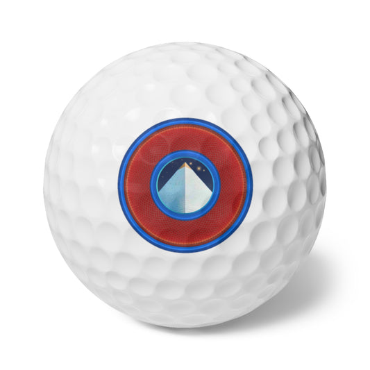 Lumpy Donut Golf Balls - 6-pack - "Limestone Golf Balls so Large" - red rustic donut