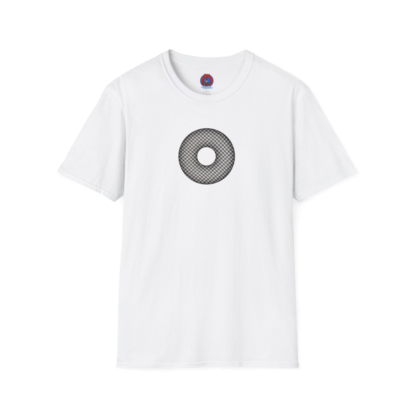 Classic Donut Tee - Unisex Soft-Style - "Ricky's Donut" - houndstooth donut