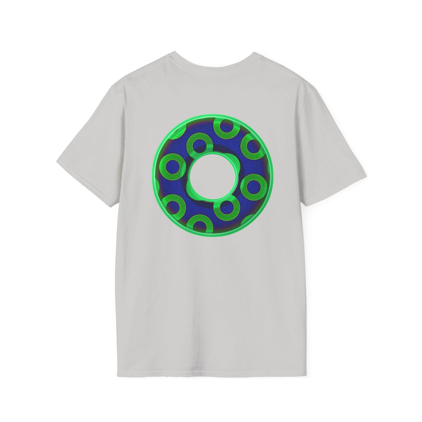 Plain Donuts/Unisex Soft-Style - "Plain Rustic Paradoxical Donuts" - light green/dark blue donuts