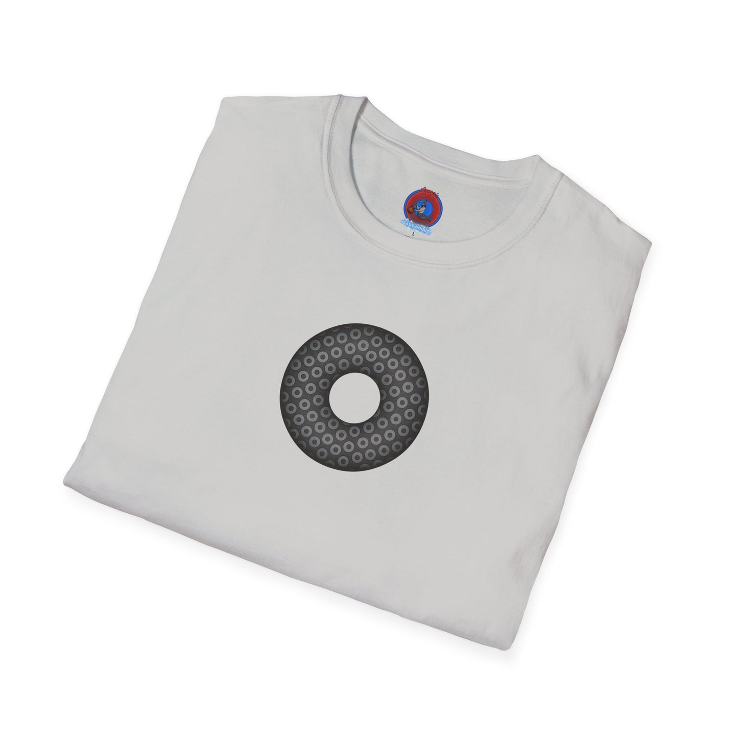 Plain Donuts/Unisex Soft-Style - "Plain Paradoxical Grided Donuts" - gray/dark gray donuts