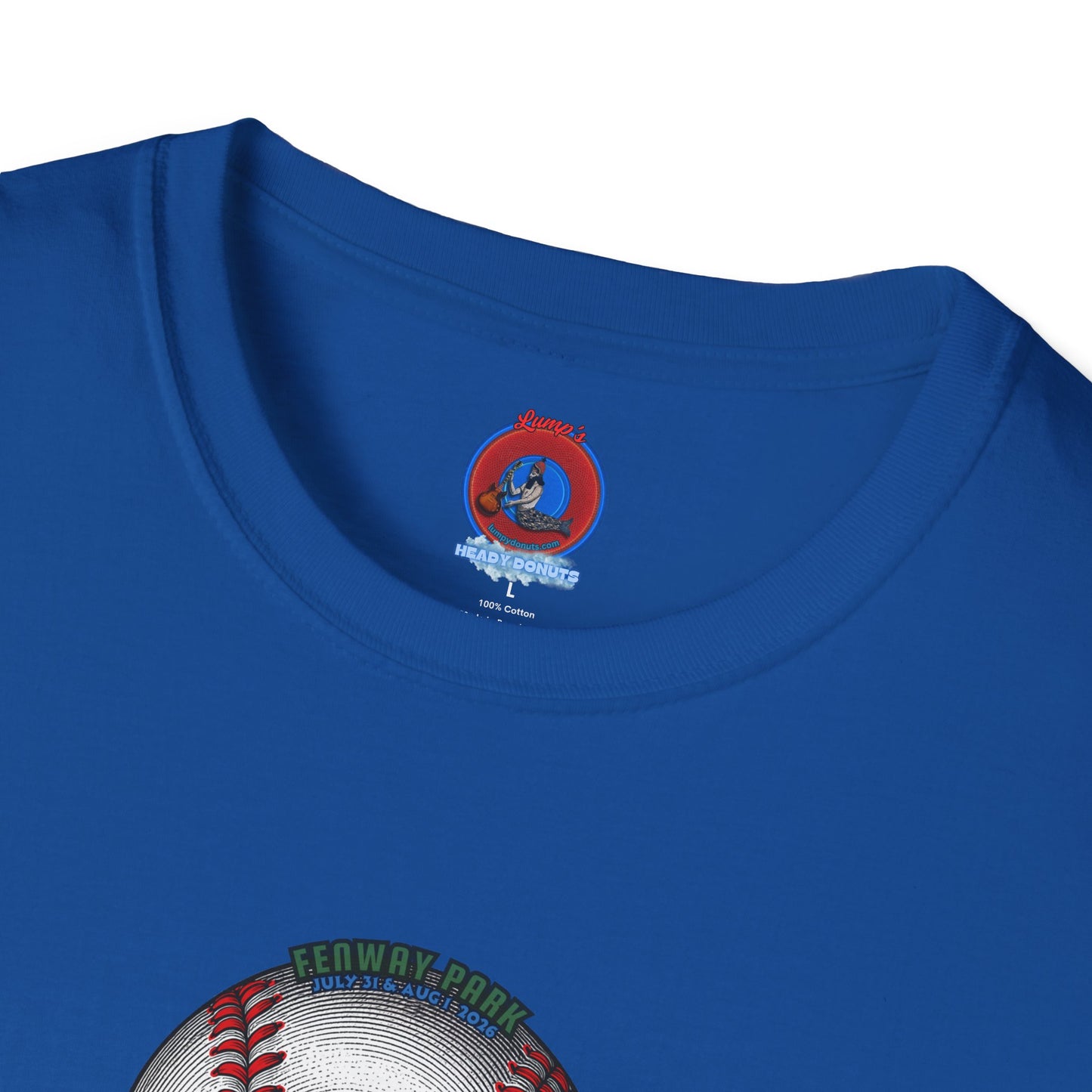 Classic Donut Tee - Unisex Soft-Style - "Phenway Ballpark Donuts" - white/red major league donut - variant 6