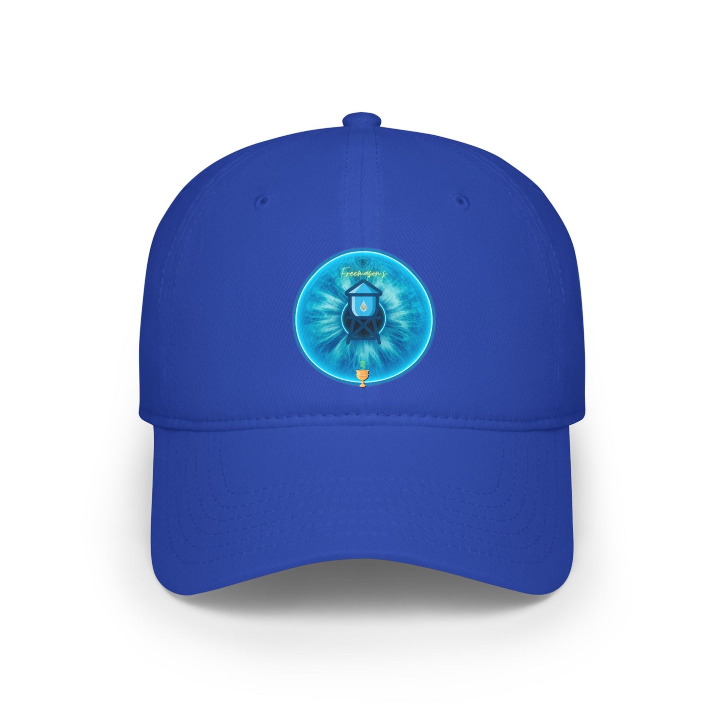 Lumpy Donut Baseball Cap - "The Peering Donut Cap of Opacity" - variant 2 - light blue idonut w/