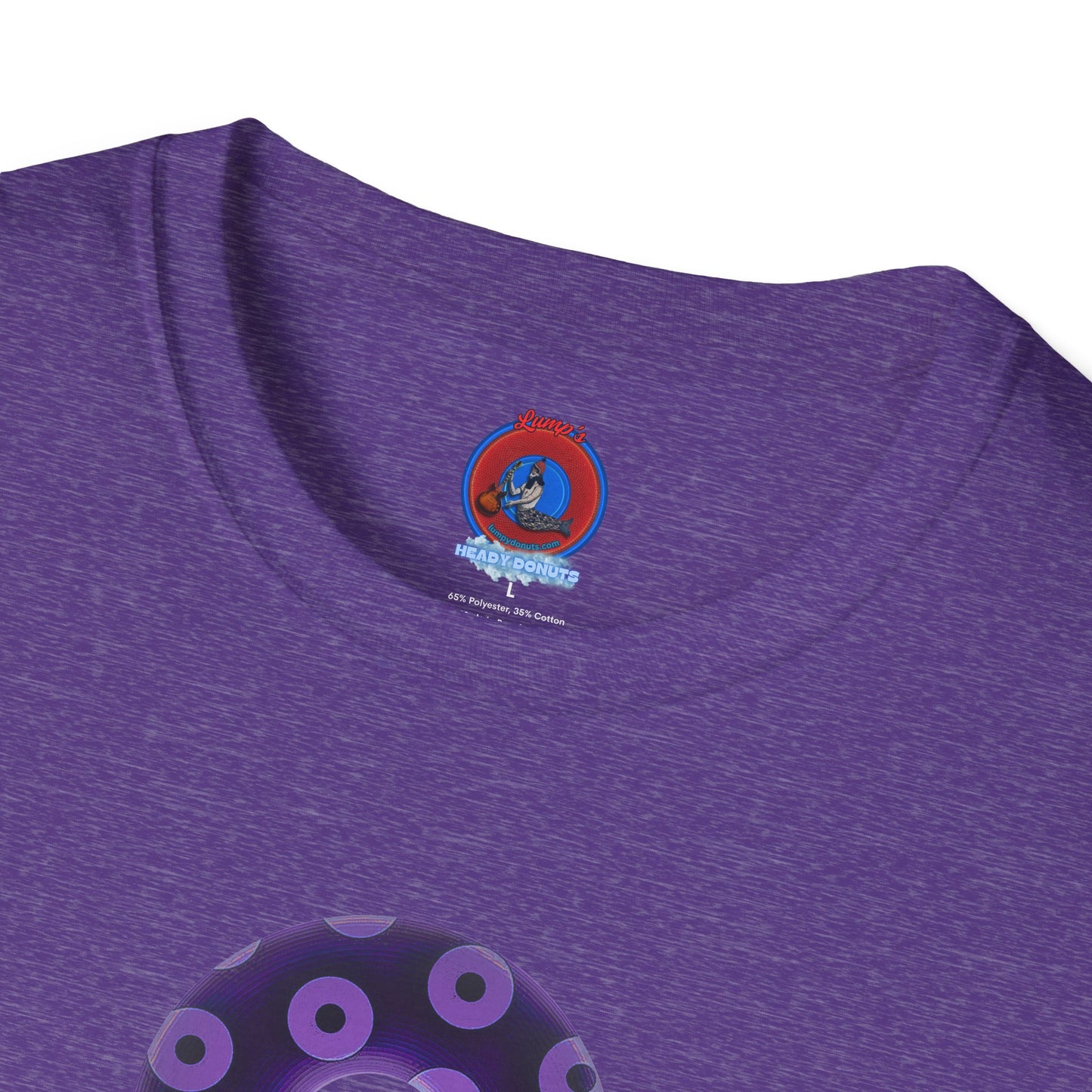 Plain Donuts/Unisex Soft-Style - "Plain Blimpy Paradoxical Donuts" - dark purple/light purple donuts