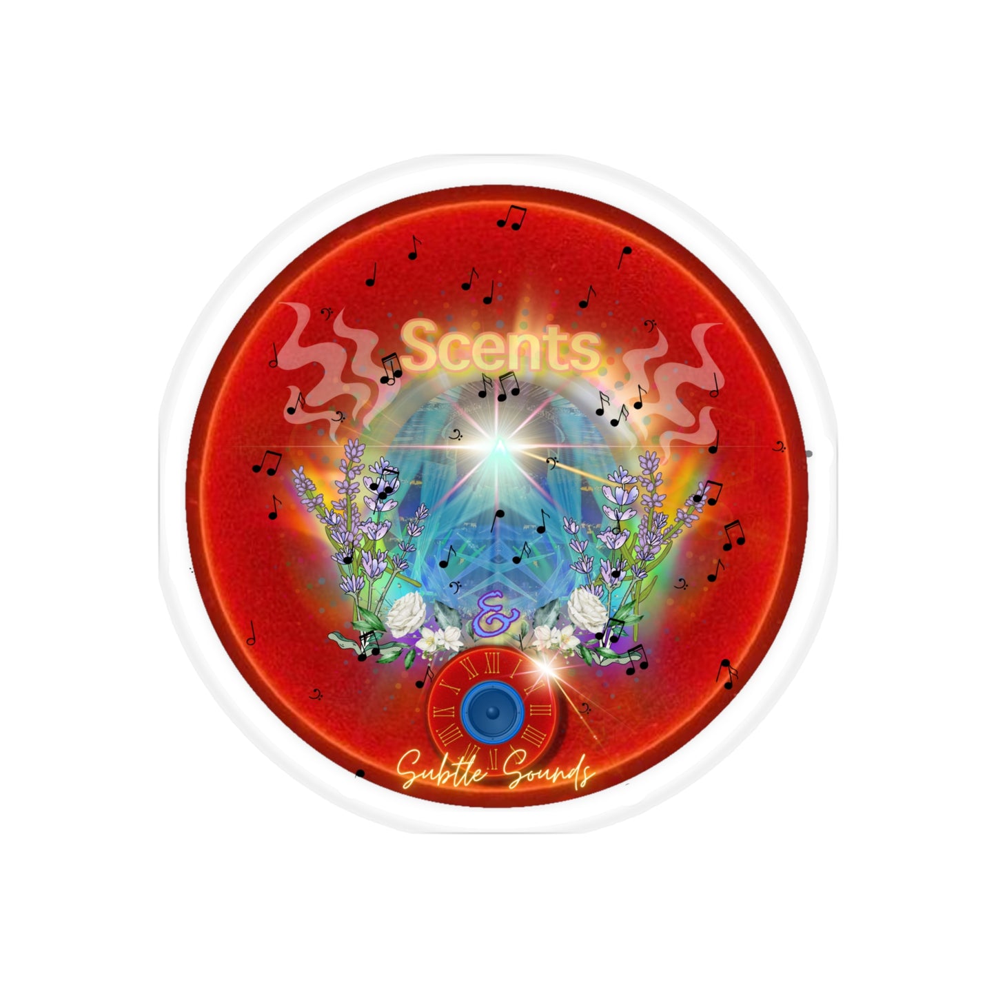 Donut Bumper/Outdoor Sticker - "The Sweet Smell of Donuts" - series 1.0 - red donut - [Die-Cut] 6"x 6"