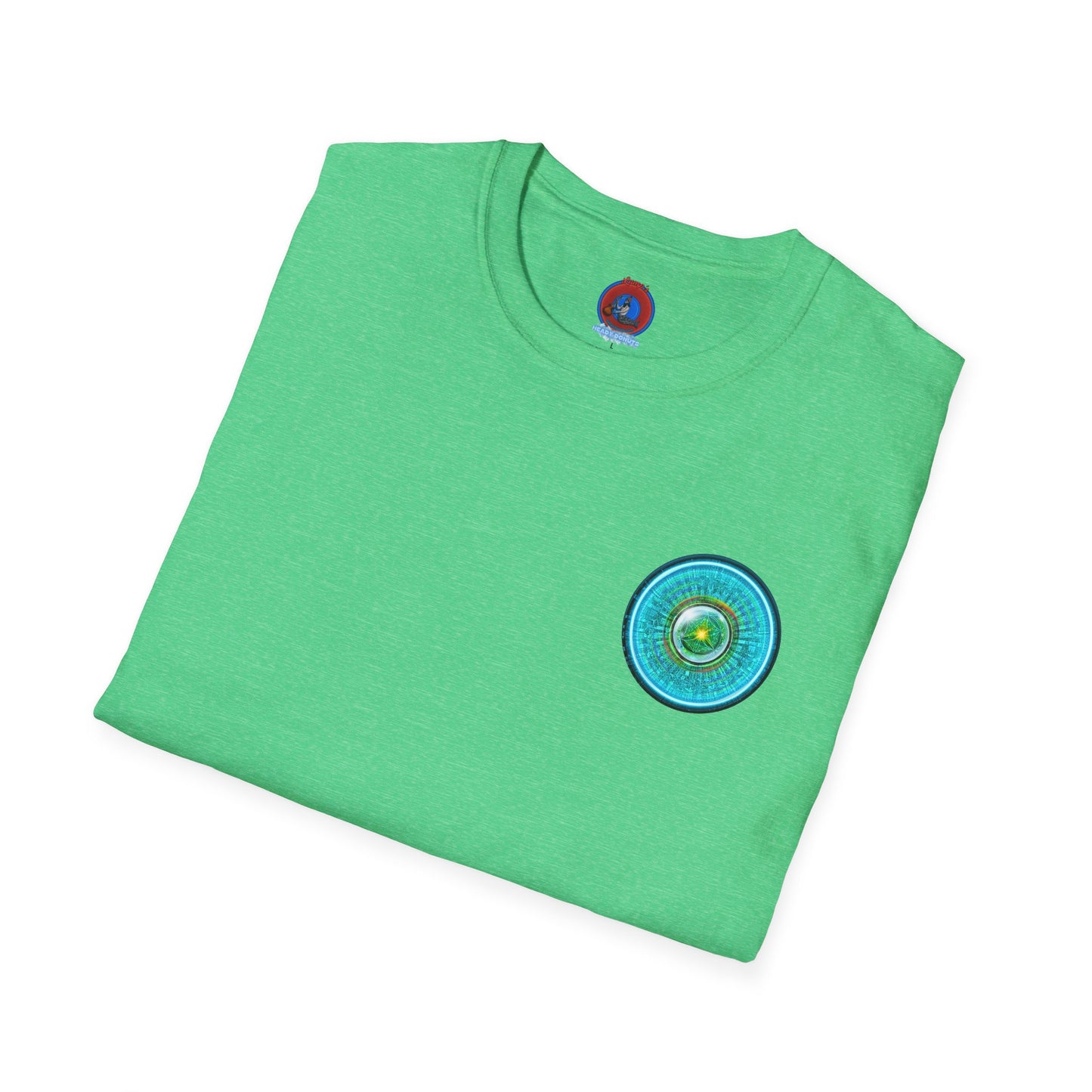 Classic Donut Tee - Unisex Soft-Style - "Donut of Life Tee" - vivid turquoise tube donut - variant 1