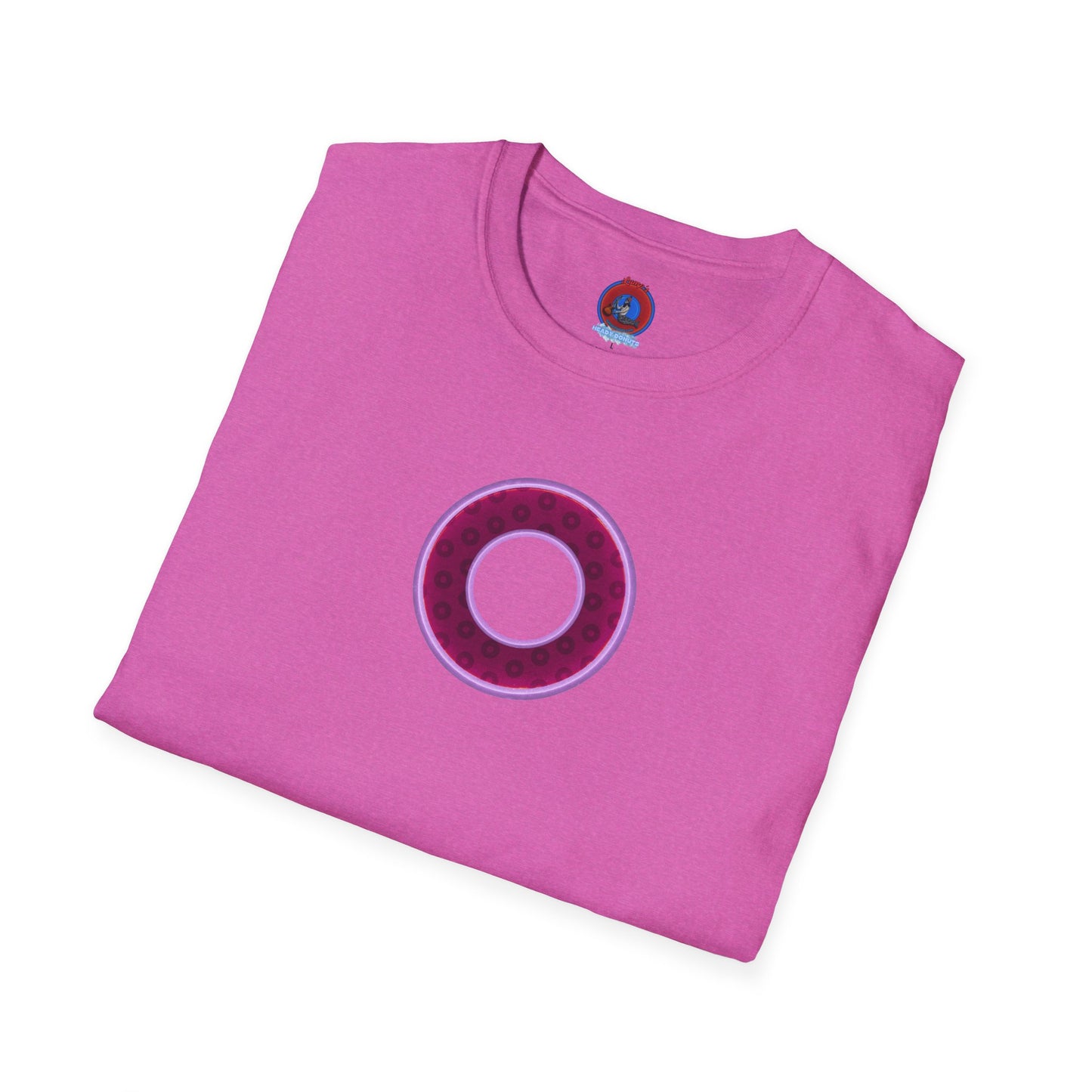 Plain Donuts/Unisex Soft-Style - "Plain Wide Mouthed Paradoxical Donuts" - red-purple/light purple donuts