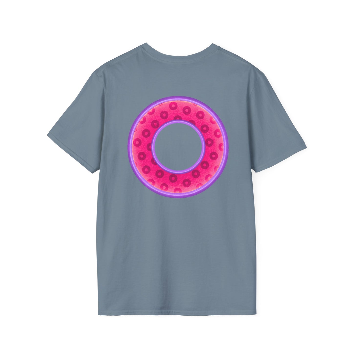 Plain Donuts/Unisex Soft-Style - "Plain Wide Mouthed Paradoxical Donuts" - magenta/light purple donuts