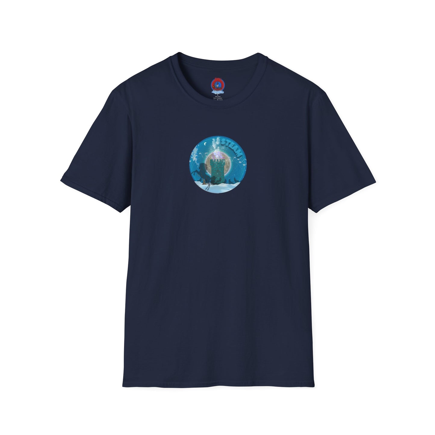 Classic Donut Tee - Unisex Soft-Style - "Steaming Fresh Donuts" - series 1.0 - vivid blue donut
