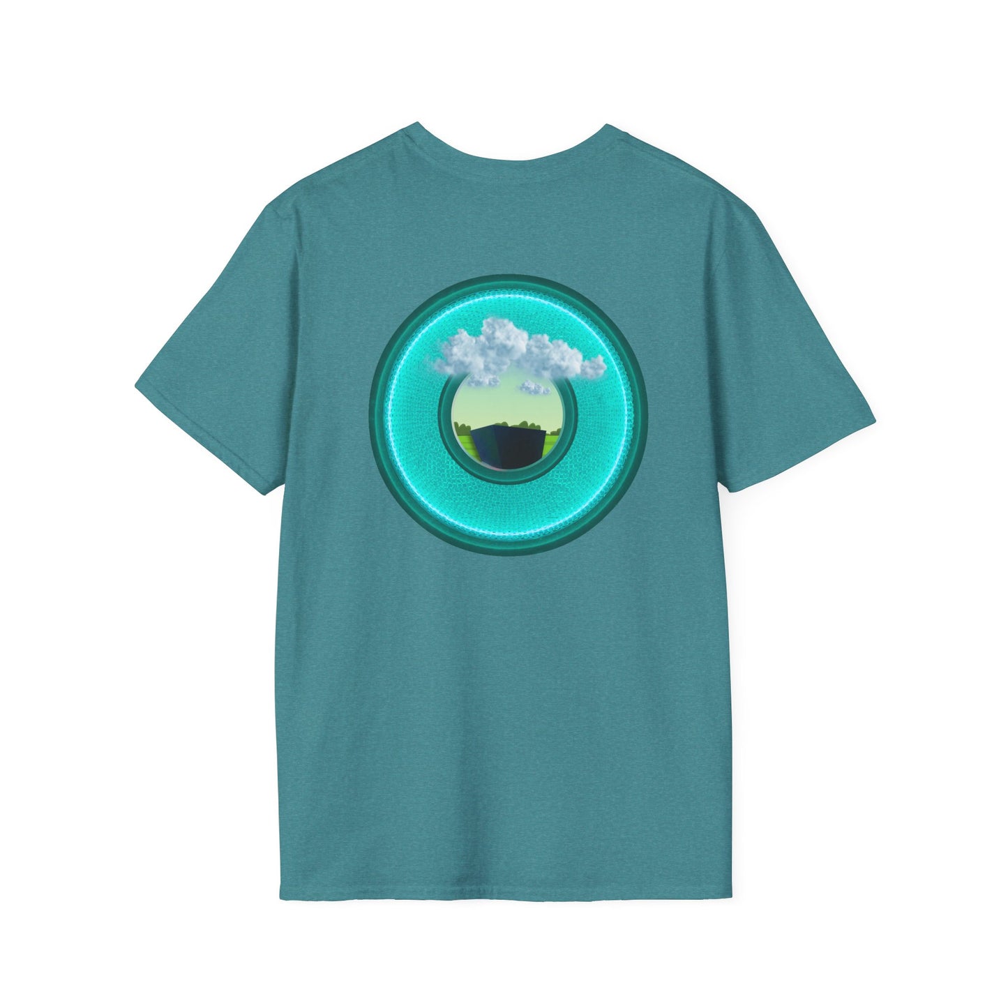 Classic Donut Tee - Unisex Soft-Style - "Got Rhombus?" - series 1.0  - variant 1 - turquoise/teal donut