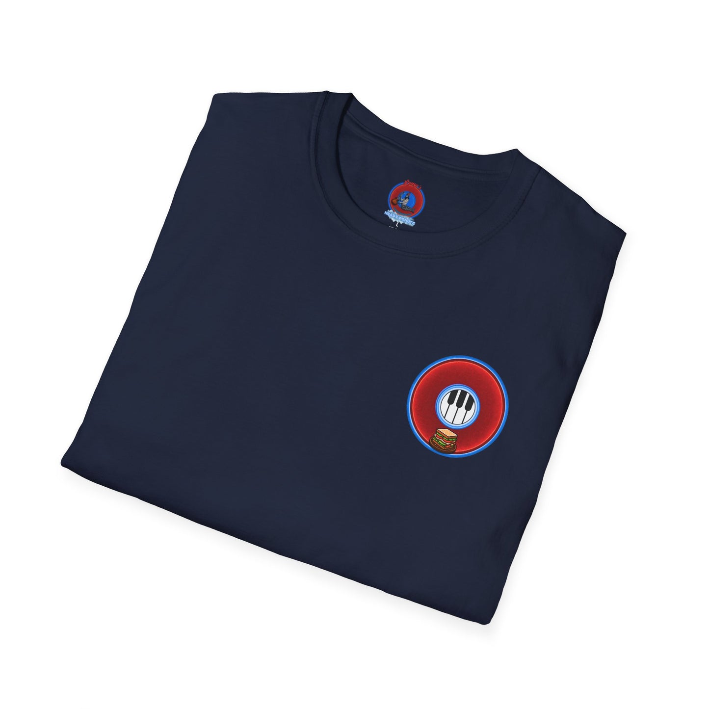 Classic Donut Tee - Unisex Soft-Style - "Rage Side Donut" - vivid red donut - variant 2