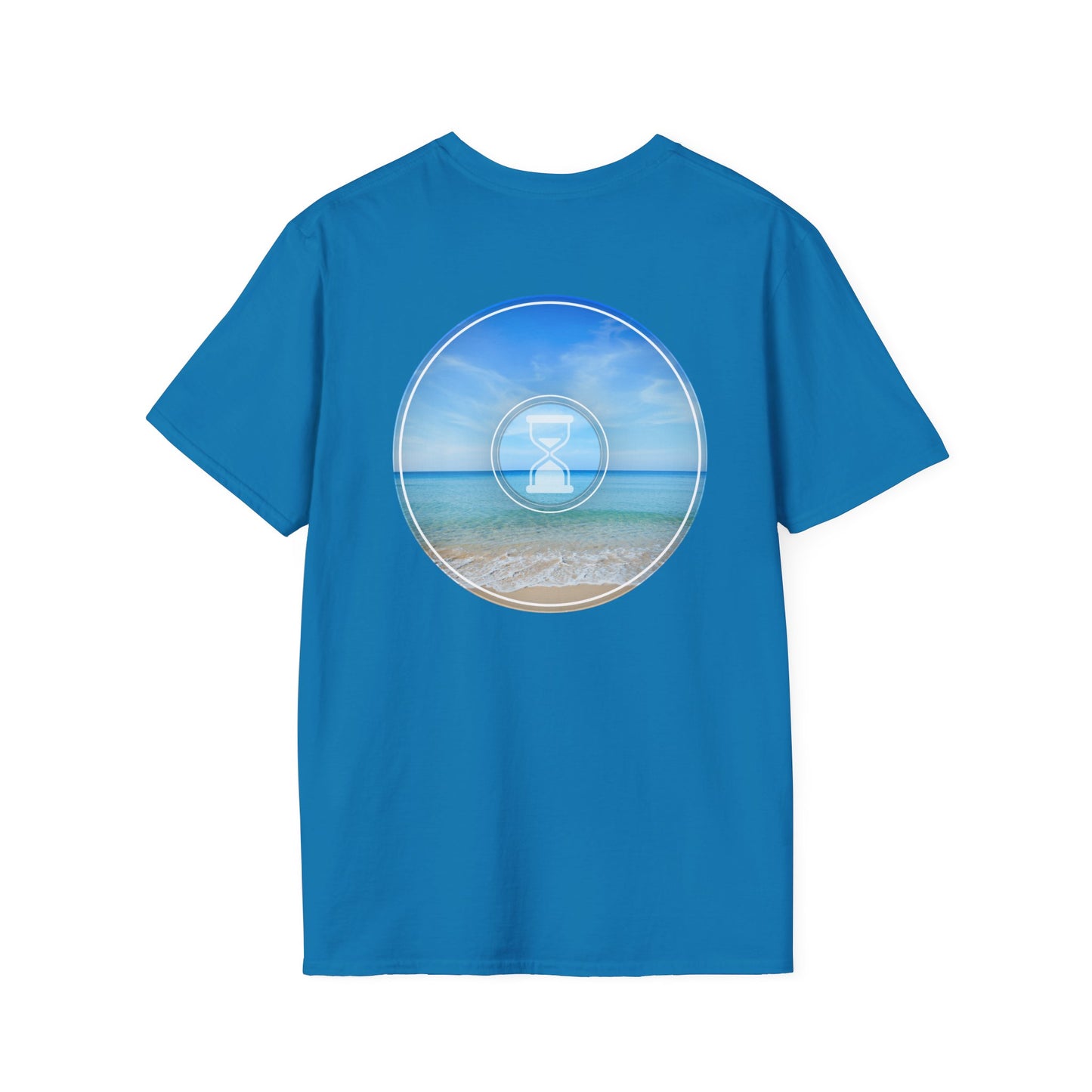 Classic Donut Tee - Unisex Soft-Style - "Still Loading Sand" - vivid blue  pic donut - variant 1