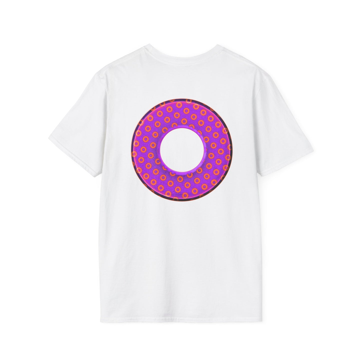 Plain Donuts/Unisex Soft-Style - "Plain Electric Paradoxical Donuts" - bright purple/red donuts