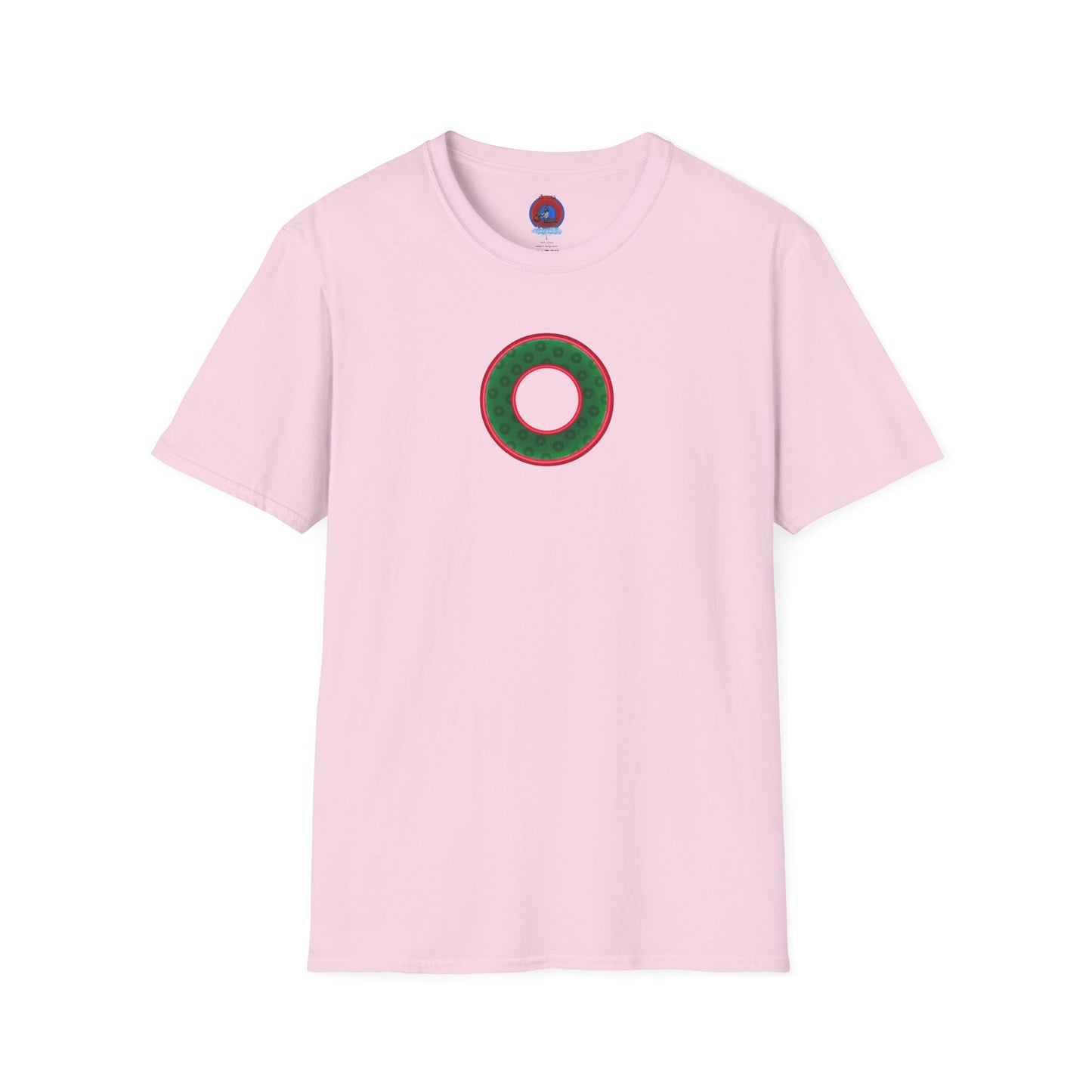 Plain Donuts/Unisex Soft-Style - "Plain Wide Mouthed Paradoxical Donuts" - dark green/red donuts