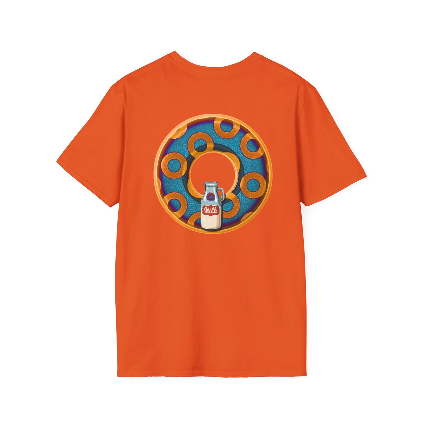 Classic Donut Tee - Unisex Soft-Style - "Wooked Cream - YEMSG Donut " -purple/red rustic paradox donut - variant 4