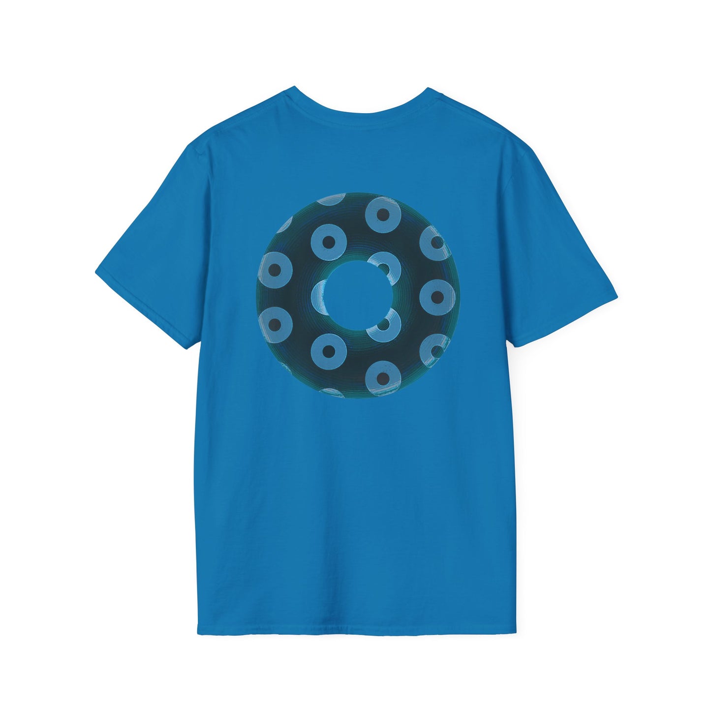 Plain Donuts/Unisex Soft-Style - "Plain Blimpy Paradoxical Donuts" - dark teal/light blue donuts