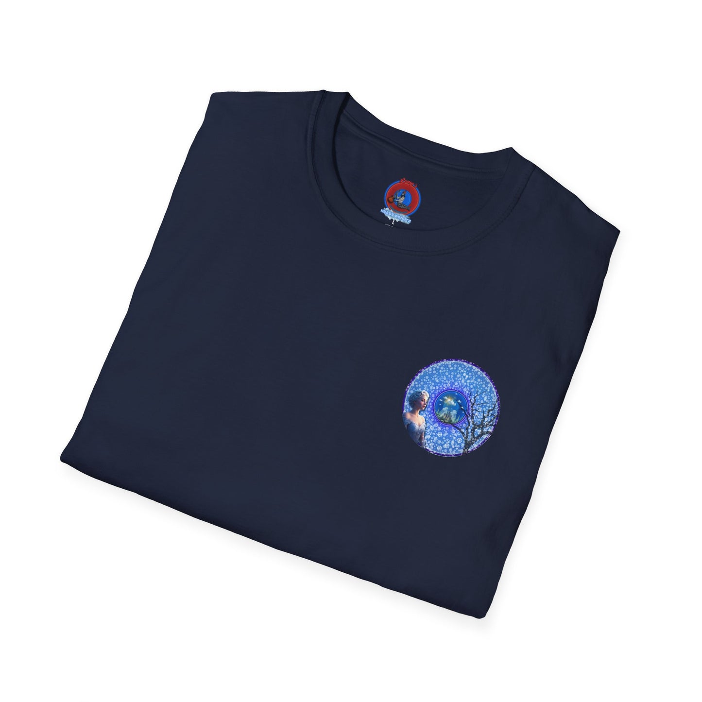 Classic Donut Tee - Unisex Soft-Style - "The Donut Locked in Glaciers" - series 1.0 - blue donut
