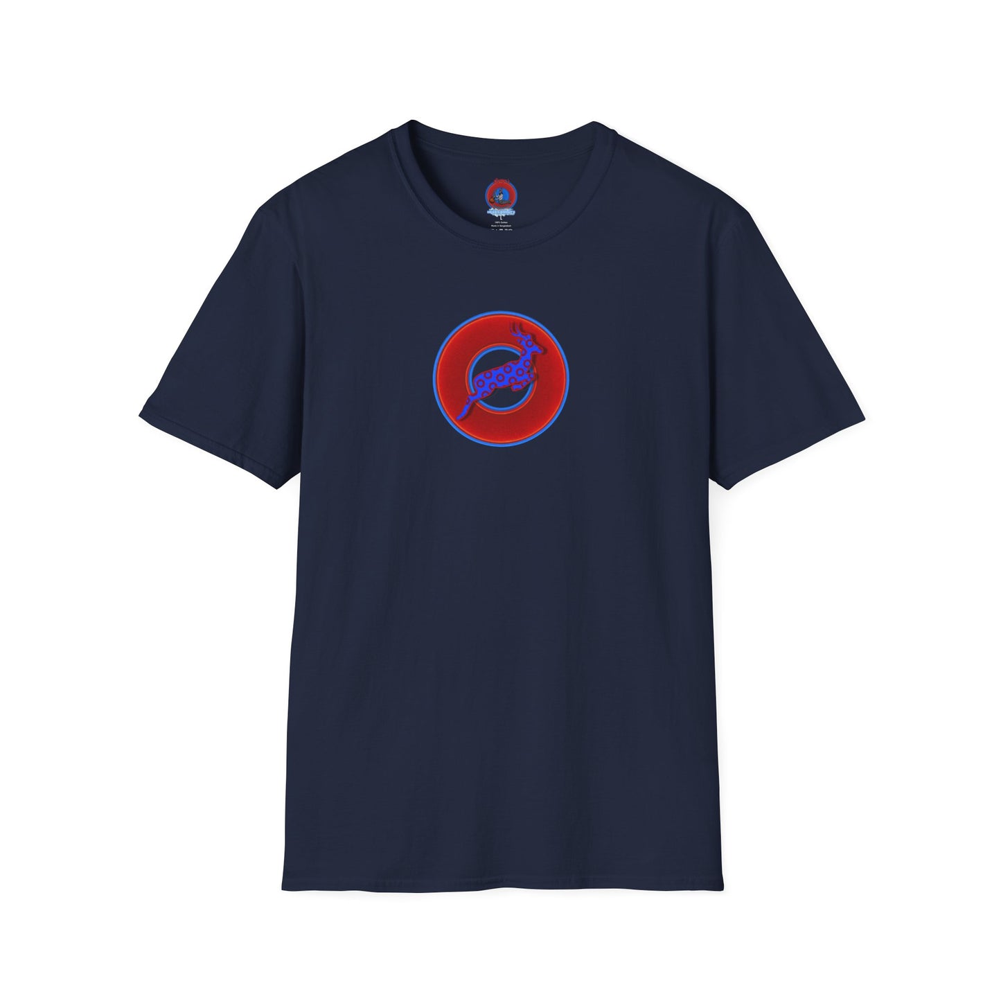 Classic Donut Tee - Unisex Soft-Style - "Out of Control Donut" - vivid red donut - variant 1