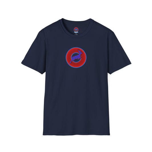 Classic Donut Tee - Unisex Soft-Style - "Out of Control Donut" - vivid red donut - variant 1