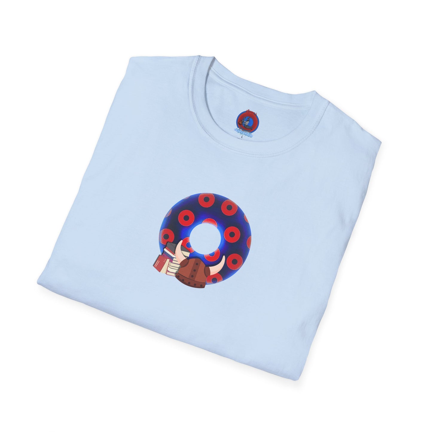Classic Donut Tee - Unisex Soft-Style - "El Fuego Donut" - paradoxical blue/red donut