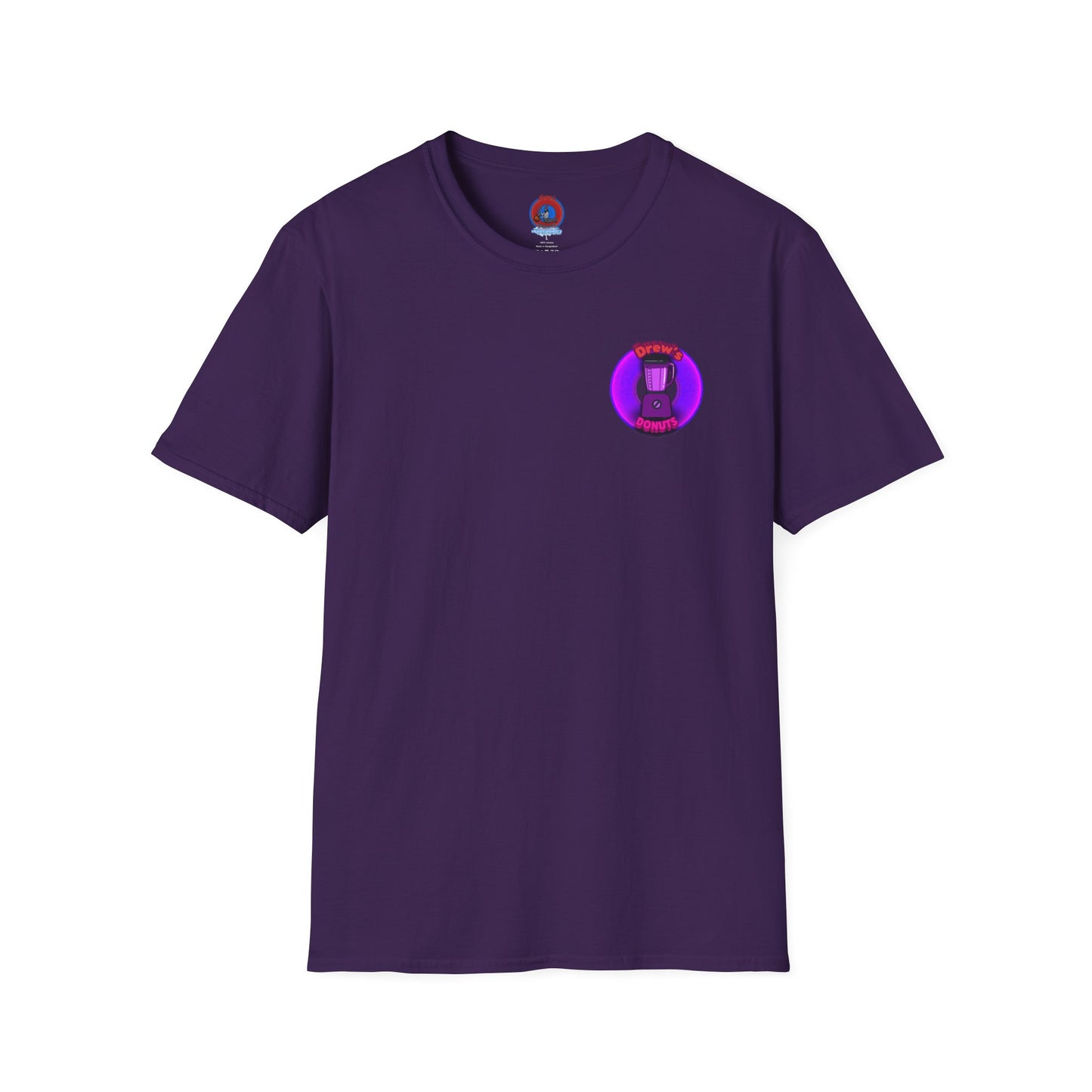 Classic Donut Tee - Unisex Soft-Style - "Drew's Donuts" - series 1.0 - purple donut