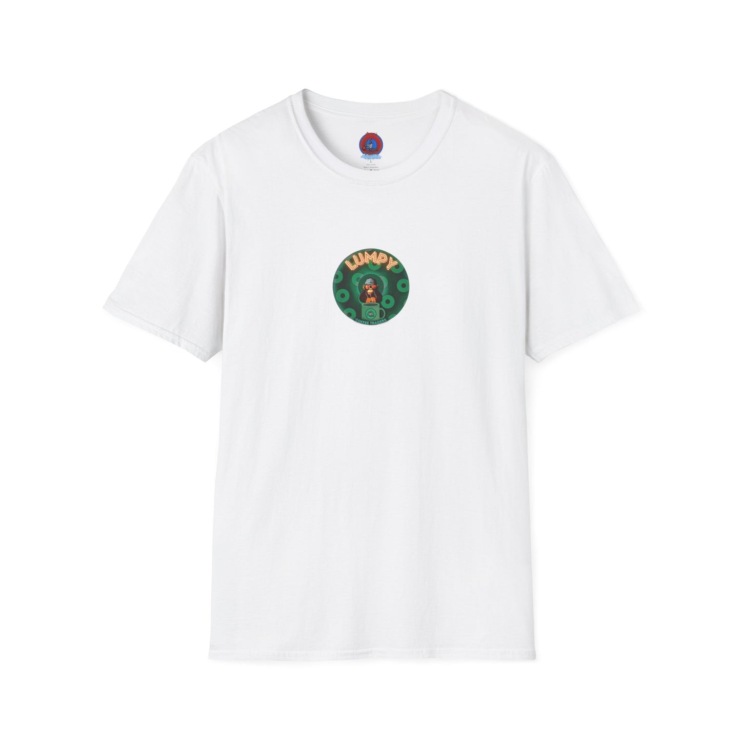 Lumpy Coffee Traders Tee - Unisex Soft-Style - "Taboo, taboot!" - paradoxical donut logo & Taboot print on back - variant 2 - logo front/taboo, taboot back