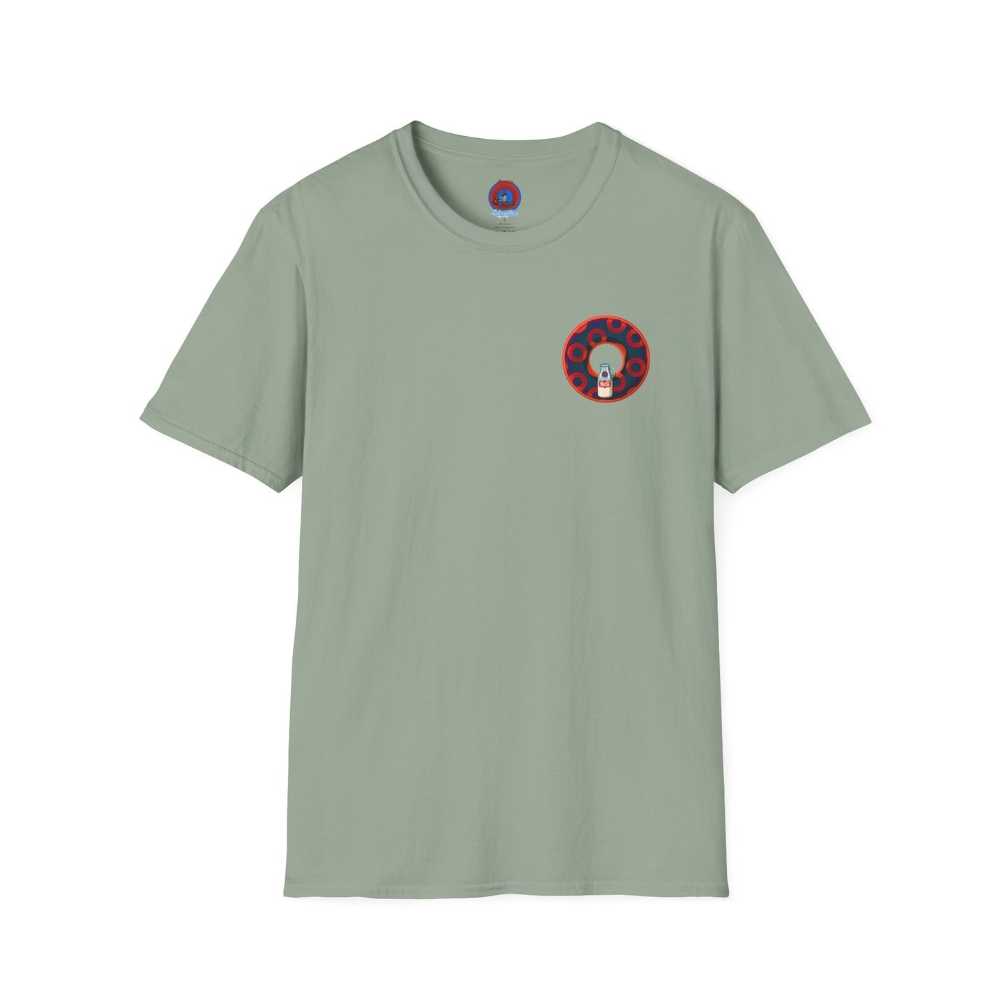 Classic Donut Tee - Unisex Soft-Style - "Wooked Cream - YEMSG Donut " -purple/red rustic paradox donut - variant 3