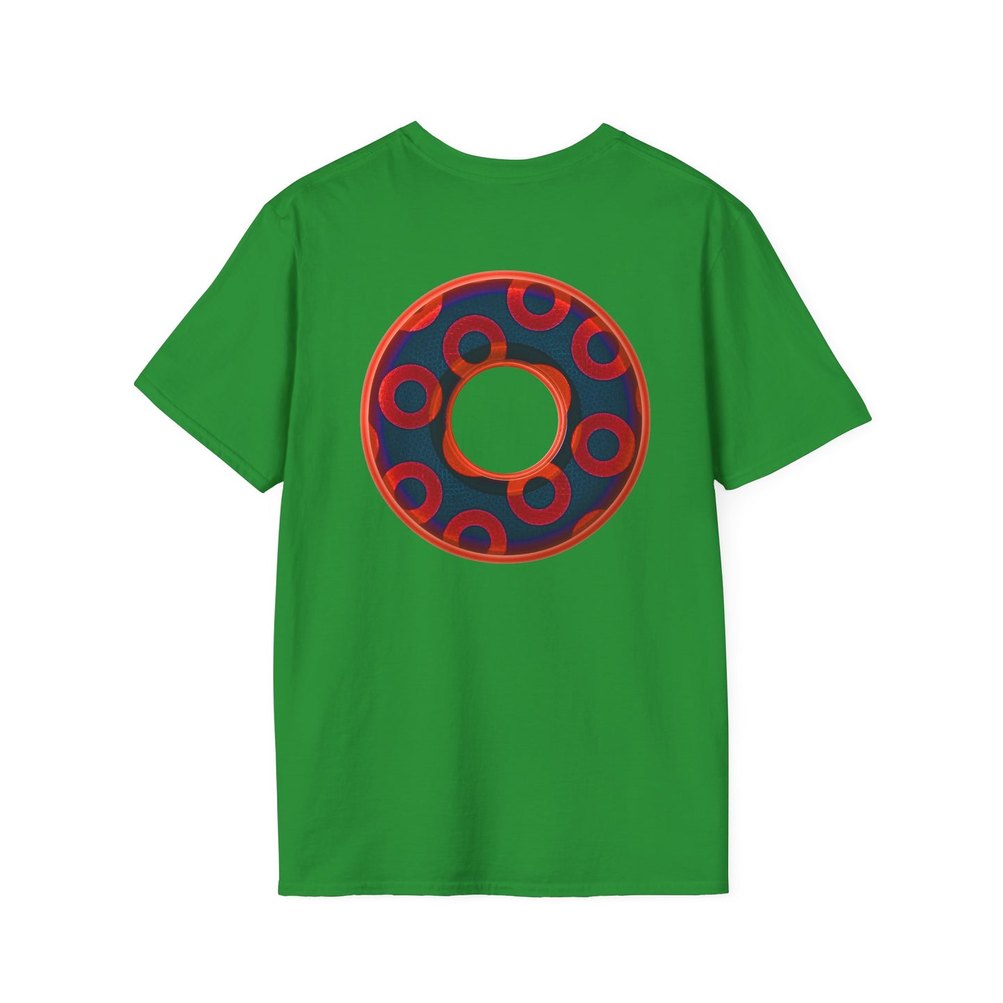Plain Donuts/Unisex Soft-Style - "Plain Rustic Paradoxical Donuts" - red/navy blue donuts
