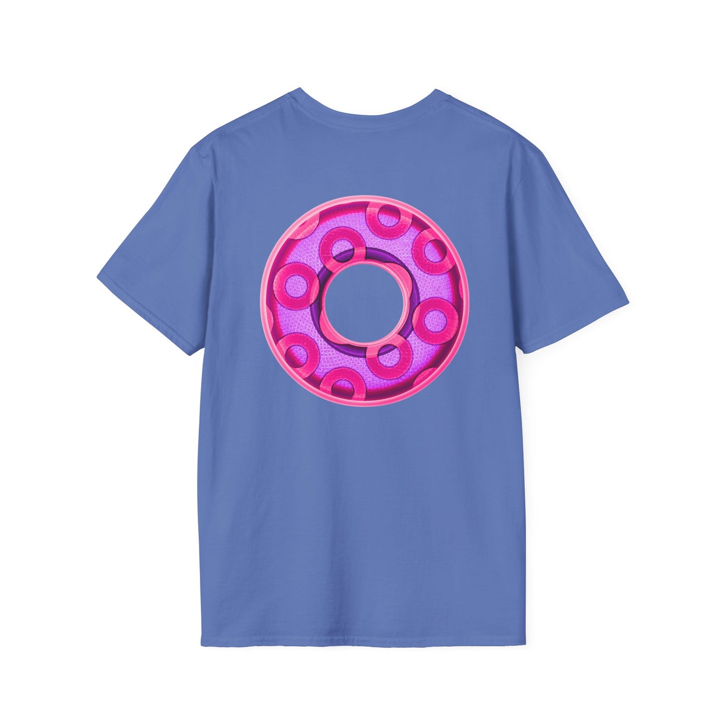 Plain Donuts/Unisex Soft-Style - "Plain Rustic Paradoxical Donuts" - light purple/magenta donuts