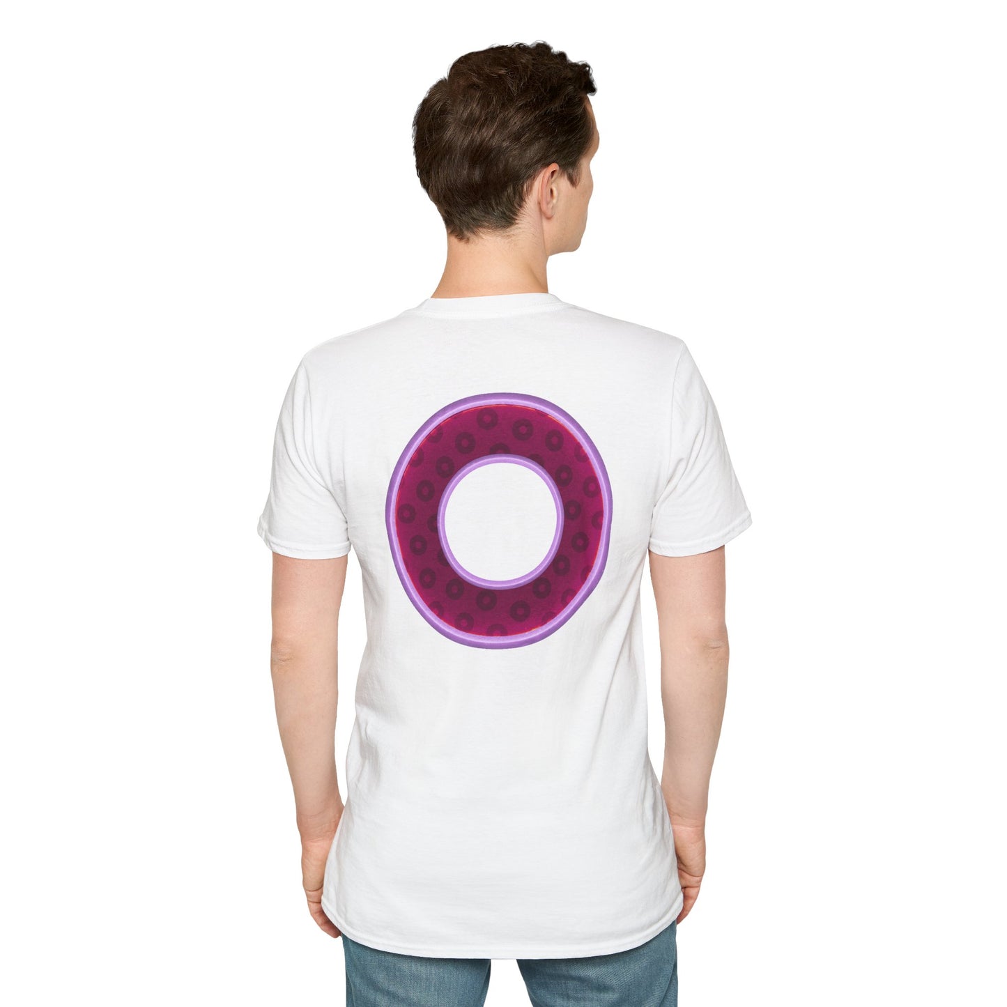 Plain Donuts/Unisex Soft-Style - "Plain Wide Mouthed Paradoxical Donuts" - red-purple/light purple donuts