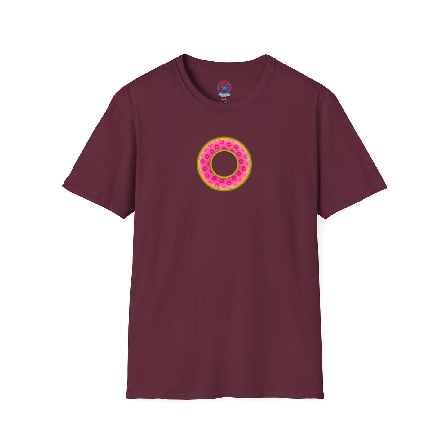Plain Donuts/Unisex Soft-Style - "Plain Wide Mouthed Paradoxical Donuts" - pink/gold donuts